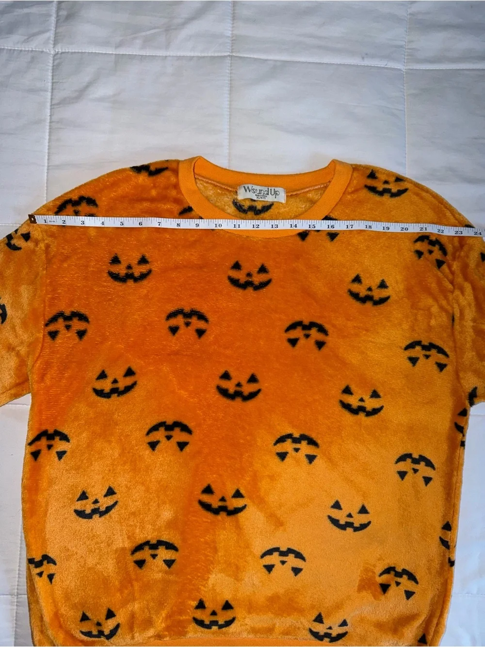 Orange Halloween Jack-O-Lantern Soft Fleece Sweater - XL